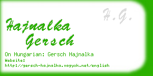 hajnalka gersch business card